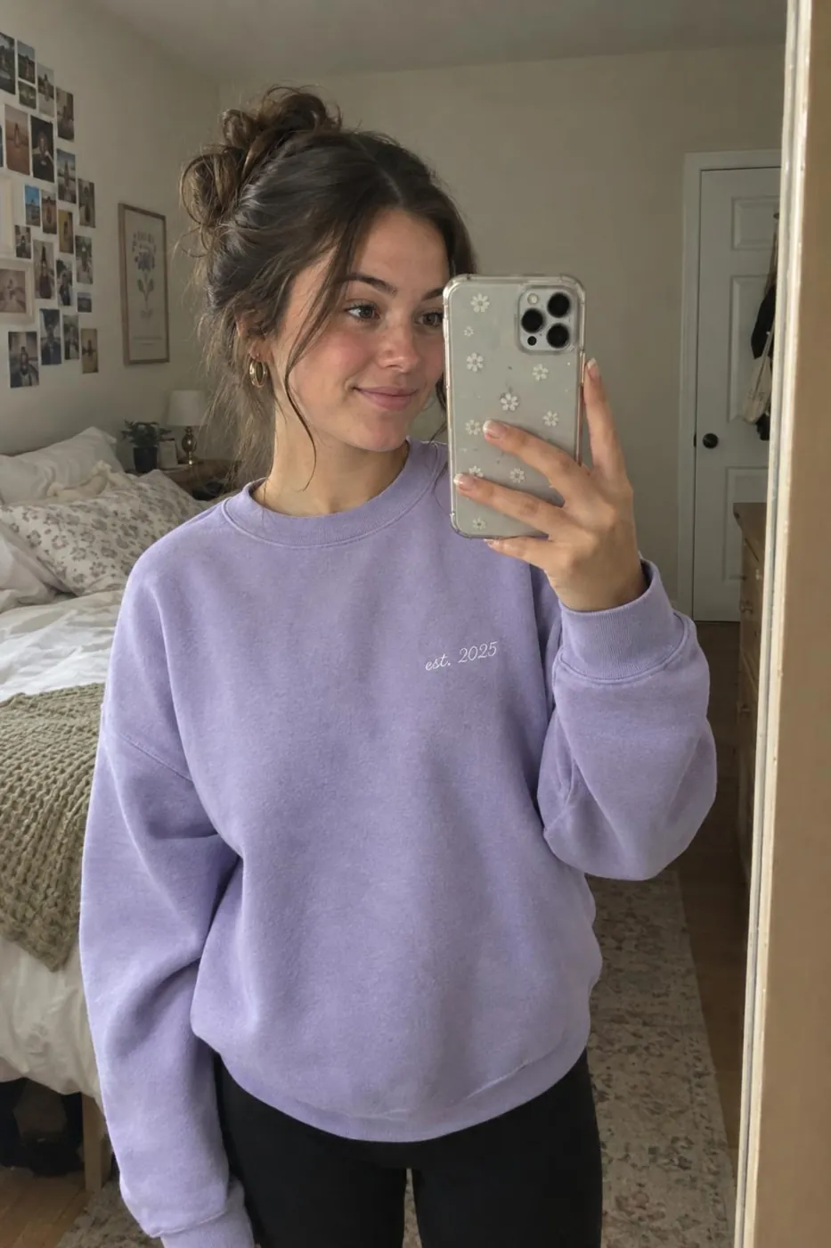 Customer wearing an Art of Dots piece