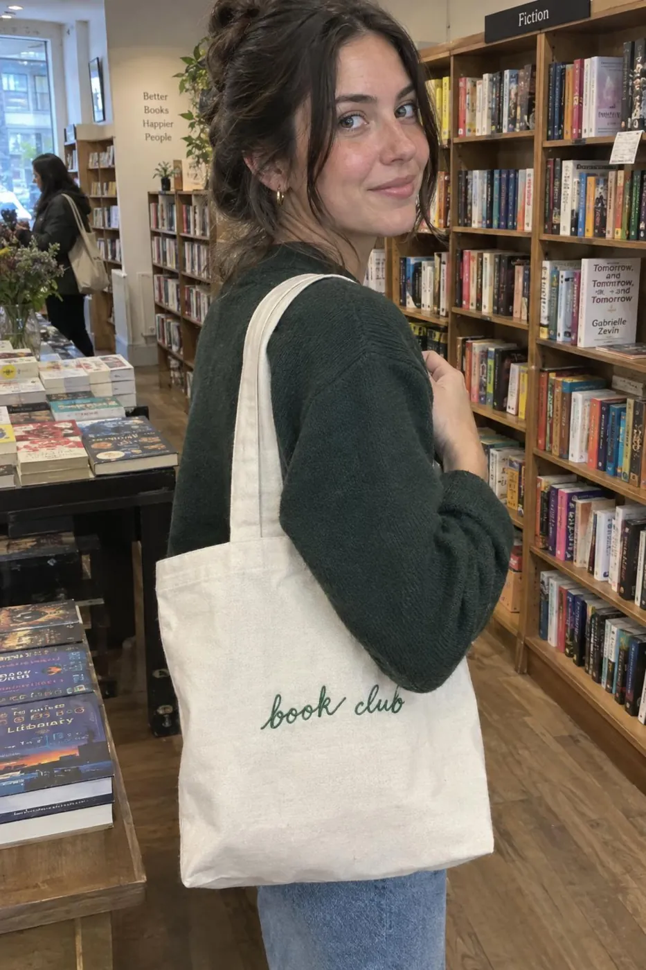 Customer wearing an Art of Dots piece